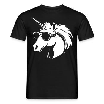Unicorns Anime Unicorn Manga Fairytale Sunglasses - Men's T-Shirt - black - Front - AI Model Male 178 light (178cm)