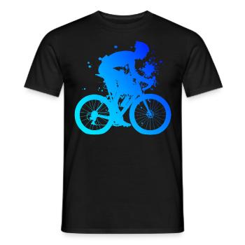 Road Cyclist Road Cycling Road Bike Road Bike - Men's T-Shirt - black - Front - AI Model Male 178 light (178cm)