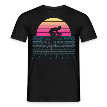Cycliste de route Vélo de route Hommes Vélo de route Femmes - T-shirt homme - noir - Devant - AI Model Male 178 light (178cm)