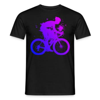 Road Cyclist Road Bike Road Cycling Road Bike - Men's T-Shirt - black - Front - AI Model Male 178 light (178cm)
