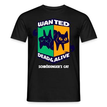 Physique Quantique Nerd Mort + Vivant Schrödingers - T-shirt homme - noir - Devant - AI Model Male 178 light (178cm)