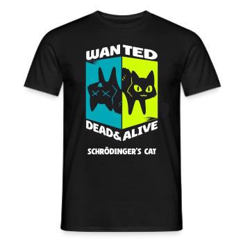 Physik Quanten Nerd Dead Alive Schrödingers Katze - Männer T-Shirt - Schwarz - Vorne - AI Model Male 178 light (178cm)