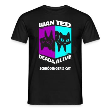 Physik Quanten Nerd Dead Alive Schrödingers Katze - Männer T-Shirt - Schwarz - Vorne - AI Model Male 178 light (178cm)