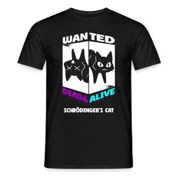 Physik Quanten Nerd Dead Alive Schrödingers Katze - Männer T-Shirt - Schwarz - Vorne - AI Model Male 178 light (178cm)