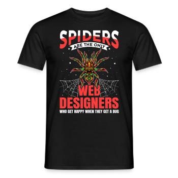 Tarentule Terrarium Amphibian Spider - T-shirt homme - noir - Devant - AI Model Male 178 light (178cm)