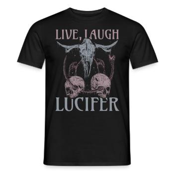 Live Love Lucifer Goth Festival Death Metal - Men's T-Shirt - black - Front - AI Model Male 178 light (178cm)