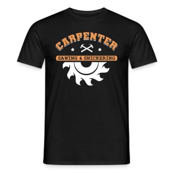 charpentier, charpentier, menuisier, charpentier, - T-shirt homme - noir - Devant - AI Model Male 178 light (178cm)