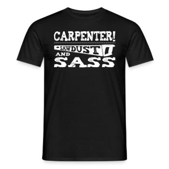 charpentier, charpentier, menuisier, charpentier, - T-shirt homme - noir - Devant - AI Model Male 178 light (178cm)