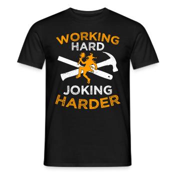 charpentier, charpentier, menuisier, charpentier, - T-shirt homme - noir - Devant - AI Model Male 178 light (178cm)