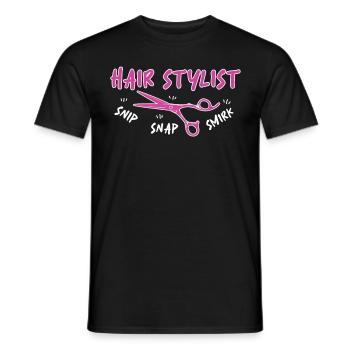 Coiffeur Coiffeur Coiffeur Coiffeur - T-shirt homme - noir - Devant - AI Model Male 178 light (178cm)