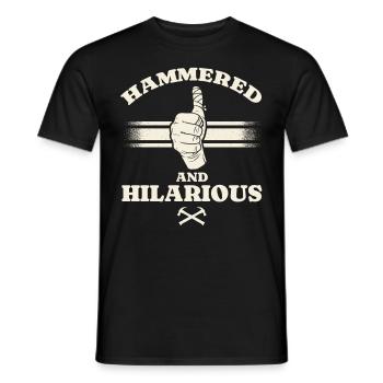 charpentier, charpentier, menuisier, charpentier, - T-shirt homme - noir - Devant - AI Model Male 178 light (178cm)