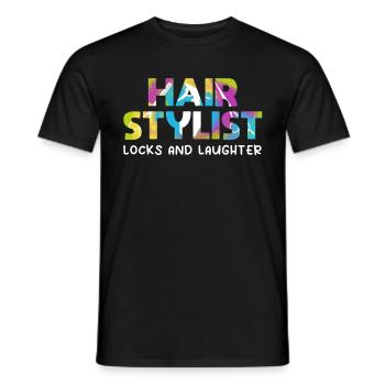 Coiffeur Coiffeur Coiffeur Coiffeur - T-shirt homme - noir - Devant - AI Model Male 178 light (178cm)