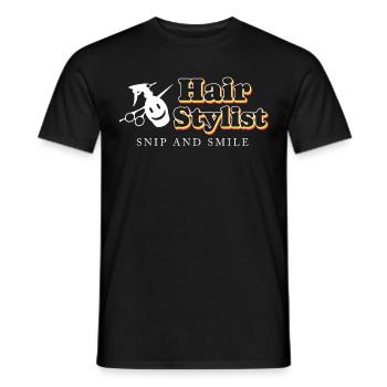Coiffeur Coiffeur Coiffeur Coiffeur - T-shirt homme - noir - Devant - AI Model Male 178 light (178cm)