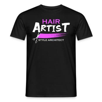 Coiffeur Coiffeur Coiffeur Coiffeur - T-shirt homme - noir - Devant - AI Model Male 178 light (178cm)