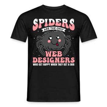Tarentule Terrarium Amphibian Spider - T-shirt homme - noir - Devant - AI Model Male 178 light (178cm)