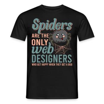 Vogelspinne Tarantula Terraristik Amphibie Spinne - Männer T-Shirt - Schwarz - Vorne - AI Model Male 178 light (178cm)