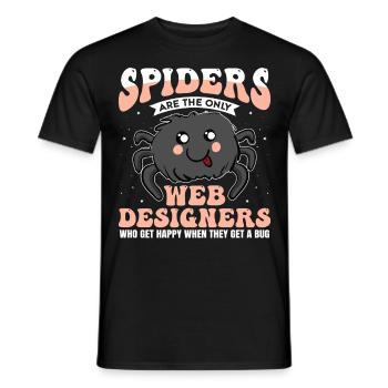Vogelspinne Tarantula Terraristik Amphibie Spinne - Männer T-Shirt - Schwarz - Vorne - AI Model Male 178 light (178cm)