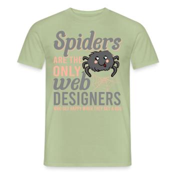 Tarentule Terrarium Amphibian Spider - T-shirt homme - vert sauge - Devant - AI Model Male 178 light (178cm)