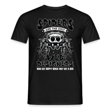 Tarentule Terrarium Amphibian Spider - T-shirt homme - noir - Devant - AI Model Male 178 light (178cm)