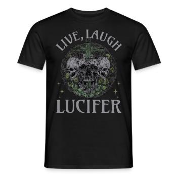 Live Love Luzifer Goth Festival Death Metal - Männer T-Shirt - Schwarz - Vorne - AI Model Male 178 light (178cm)