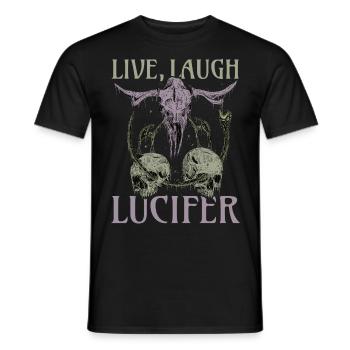 Live Love Luzifer Goth Festival Death Metal - Männer T-Shirt - Schwarz - Vorne - AI Model Male 178 light (178cm)