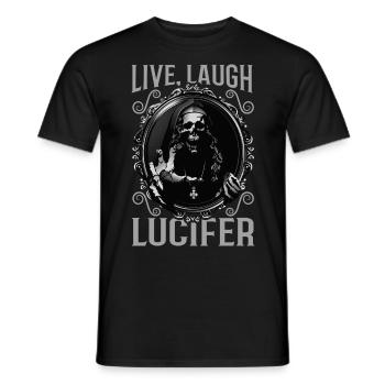 Live Love Luzifer Goth Festival Death Metal - Männer T-Shirt - Schwarz - Vorne - AI Model Male 178 light (178cm)
