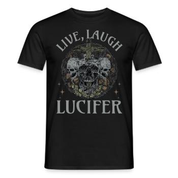 Live Love Lucifer Goth Festival Death Metal - Men's T-Shirt - black - Front - AI Model Male 178 light (178cm)