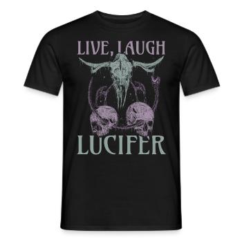 Live Love Luzifer Goth Festival Death Metal - Männer T-Shirt - Schwarz - Vorne - AI Model Male 178 light (178cm)