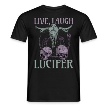 Live Love Luzifer Goth Festival Death Metal - Männer T-Shirt - Schwarz - Vorne - AI Model Male 178 light (178cm)