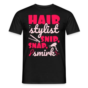 Coiffeur Coiffeur Coiffeur Coiffeur - T-shirt homme - noir - Devant - AI Model Male 178 light (178cm)