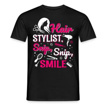 Coiffeur Coiffeur Coiffeur Coiffeur - T-shirt homme - noir - Devant - AI Model Male 178 light (178cm)