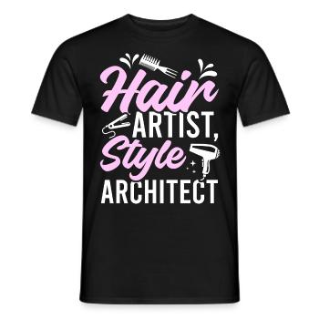 Coiffeur Coiffeur Coiffeur Coiffeur - T-shirt homme - noir - Devant - AI Model Male 178 light (178cm)