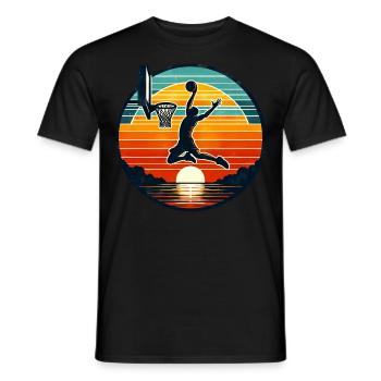Basket-ball Basketteurs Joueurs - T-shirt homme - noir - Devant - AI Model Male 178 light (178cm)