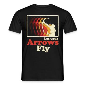Bogensport Bogenschütze Bogenschießen Pfeil Bogen - Männer T-Shirt - Schwarz - Vorne - AI Model Male 178 light (178cm)
