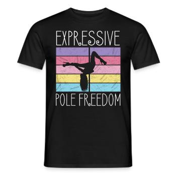 Pole Dance Dancer, Pole Dancing, Pole Dancing - Men's T-Shirt - black - Front - AI Model Male 178 light (178cm)