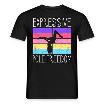 Pole Dance Dancer, Pole Dancing, Pole Dancing - Men's T-Shirt - black - Front - AI Model Male 178 light (178cm)