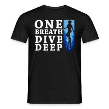 Plongée, Apnée, Apnée No Limit Freediving - T-shirt homme - noir - Devant - AI Model Male 178 light (178cm)
