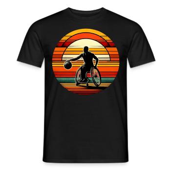 Basketball en fauteuil roulant - T-shirt homme - noir - Devant - AI Model Male 178 light (178cm)