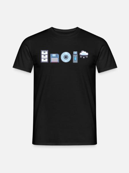 IT Geek, PC Accessories Storage Devices Evolution - Men's T-Shirt - black