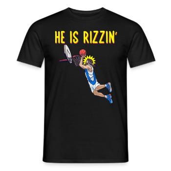 He is risen! Outfit for Easter, Basketball Jesus - Men's T-Shirt - black - Front - AI Model Male 178 light (178cm)
