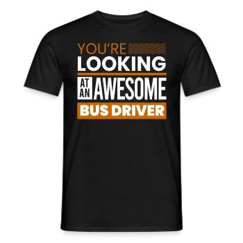 lustiges Busfahrer Schulbusfahrer Spruch Geschenk - Männer T-Shirt - Schwarz - Vorne - AI Model Male 178 light (178cm)