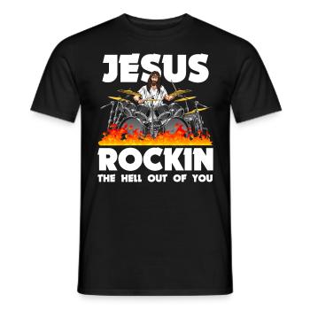 Rock 'n' Roll Music, Dancing, Concert, Festival - Men's T-Shirt - black - Front - AI Model Male 178 light (178cm)