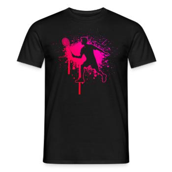 Squash Men's Women's Badminton Badmintons - Men's T-Shirt - black - Front - AI Model Male 178 light (178cm)