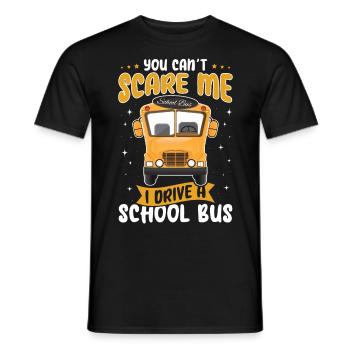 funny bus driver school bus driver saying gift - Men's T-Shirt - black - Front - AI Model Male 178 light (178cm)