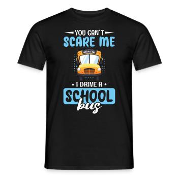 funny bus driver school bus driver saying gift - Men's T-Shirt - black - Front - AI Model Male 178 light (178cm)