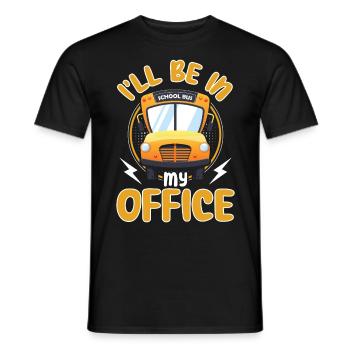 funny bus driver school bus driver saying gift - Men's T-Shirt - black - Front - AI Model Male 178 light (178cm)