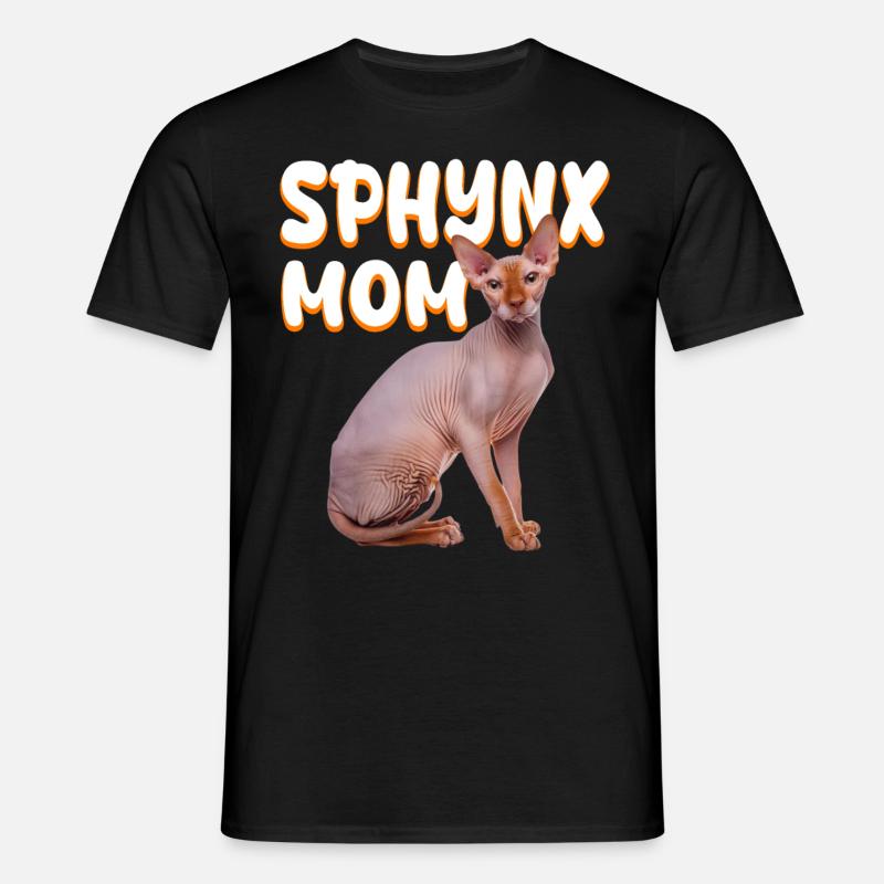 Sphynx katte mor, kat elsker nøgen kat - T-shirt til herrer - sort