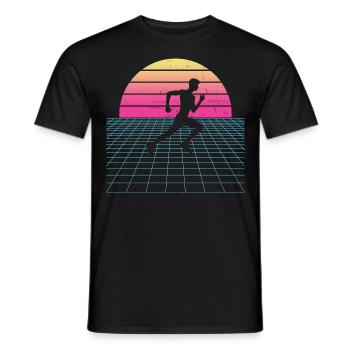 Course à pied Femme Course à pied Jogging homme - T-shirt homme - noir - Devant - AI Model Male 178 light (178cm)