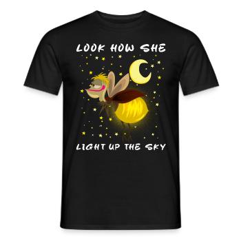 Look How She Lights Up The Sky Meme Firefly magic - Men's T-Shirt - black - Front - AI Model Male 178 light (178cm)