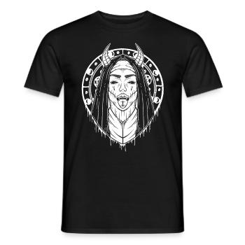 Devil Nun Girl Goth Rock Konzerte Festivals Death - Männer T-Shirt - Schwarz - Vorne - AI Model Male 178 light (178cm)